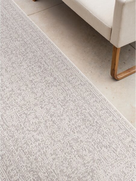 Пътека за открито и закрито в цвят слонова кост и сиво 80x250 cm Duet Kona – NORTHRUGS