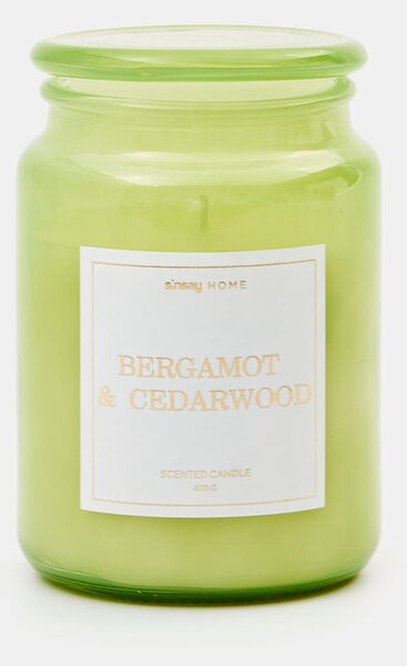 Sinsay - Свещ Bergamot&Cedarwood - светлозелено