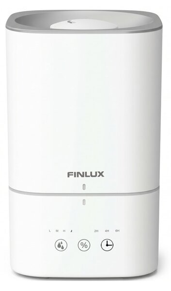 Овлажнител на въздух Finlux Ambiente, 27W, 4 l резервоар, 3 скорости, режим сън, таймер, бял