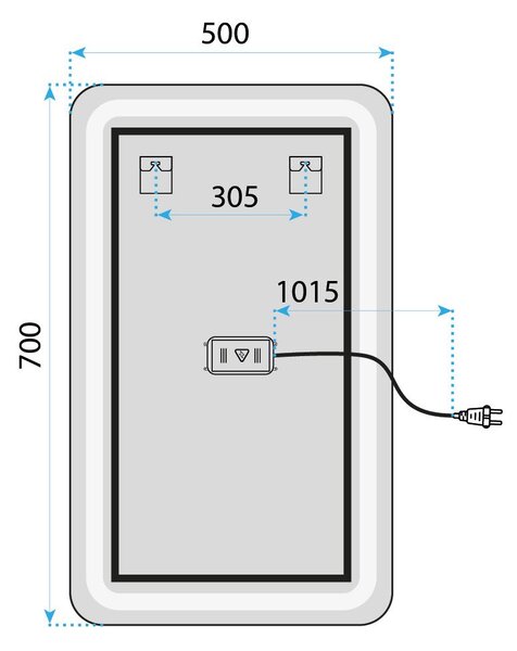 Огледало LED MARLO 70X50