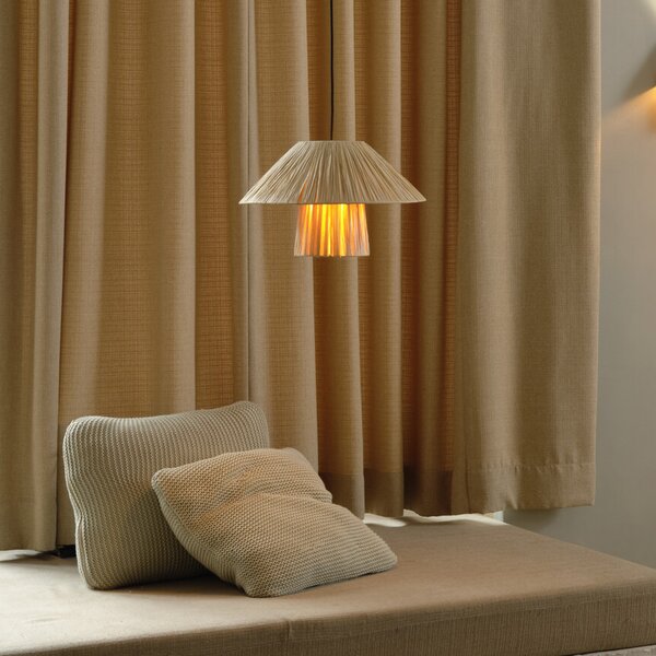 OSRAM висяща лампа Decor Bamboo Paper Hut Ø 40 cm, бамбук, E27, Затъмняване, Кафяв / ръждив, Дневна/трапезария, Бамбук, Къща в провинцията / Рустик