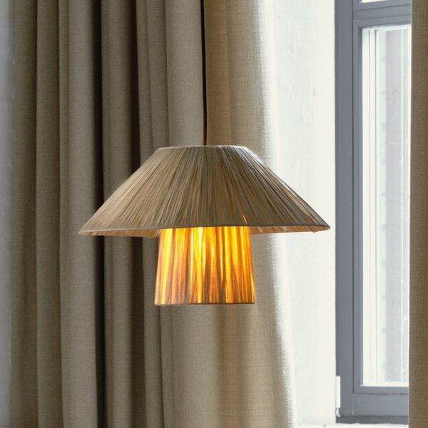 OSRAM висяща лампа Decor Bamboo Paper Hut Ø 40 cm, бамбук, E27, Затъмняване, Кафяв / ръждив, Дневна/трапезария, Бамбук, Къща в провинцията / Рустик