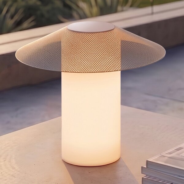 Lucande LED лампа за тераса ZAMIRAS, 40 см, сребриста, IP65, Сив, Алуминий, Дизайн