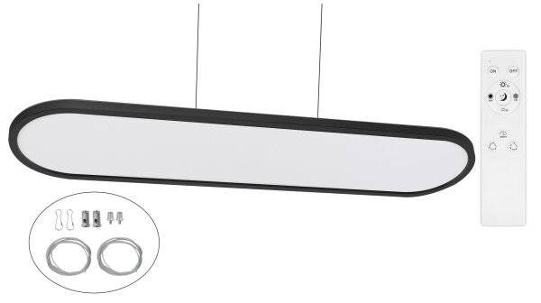 Top Light -LED Плафонно/висящо осветително тяло OVAL LED/36W/230V 3000-6500K черно + дистанционно управление