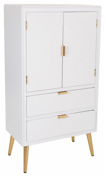 Шкаф Alexandra House Living Бял Златен Дървен MDF 36 x 118 x 62 cm