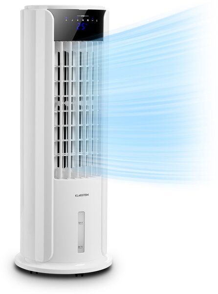 Klarstein Skyscraper Horizon, охладител на въздуха, вентилатор, 60 W, 486m³/h, 3,5 l резервоар за вода, бял