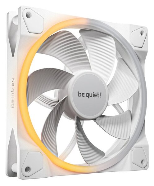 Вентилатор 140mm, Be quiet! LIGHT WINGS PWM, 3pin, 1300rpm, бял