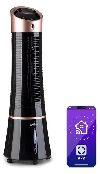 Klarstein Skyscraper Ice Smart, 4-в-1, въздушен, охладител и вентилатор, WiFi, 180m³/h, дистанционно управление
