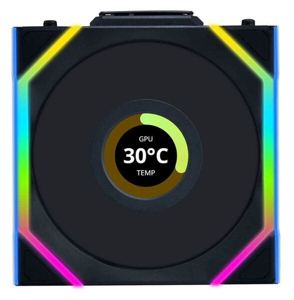Вентилатор 120mm, Lian Li UNI FAN SL Wireless LCD, 4-pin, 1900rpm, черен