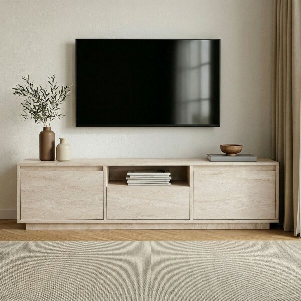 ТВ шкаф KREDE 160x30 см бежов