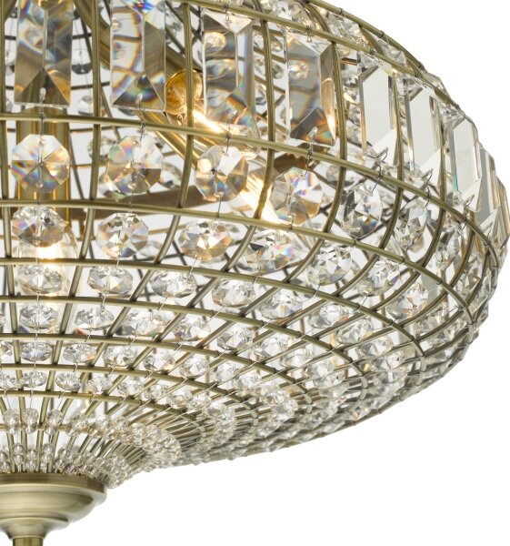 Där Lighting ASM0675 - полилей на верига ASMARA 6xE14/40W/230V месинг