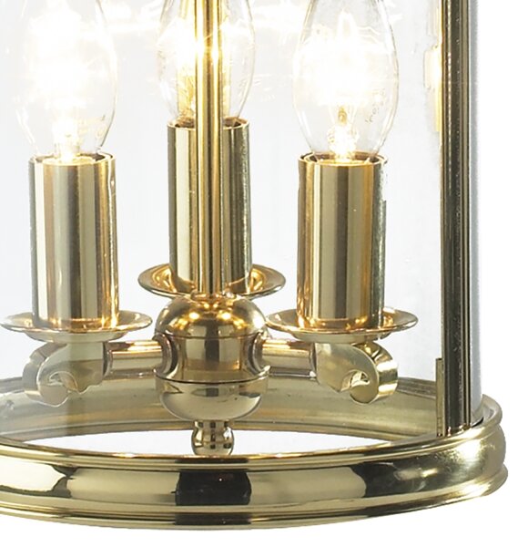 Där Lighting LAM0340 - Полилей на верига LAMBETH 3xE14/60W/230V месинг