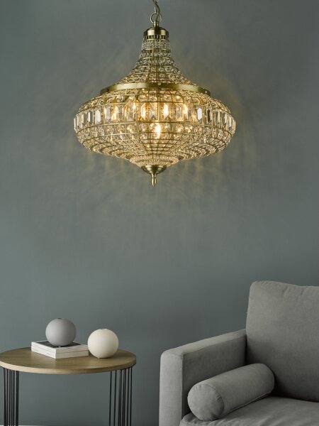 Där Lighting ASM0675 - полилей на верига ASMARA 6xE14/40W/230V месинг