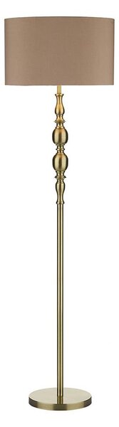 Där Lighting MAD4975 - Подова лампа MADRID 1xE27/60W/230V кафява/месинг