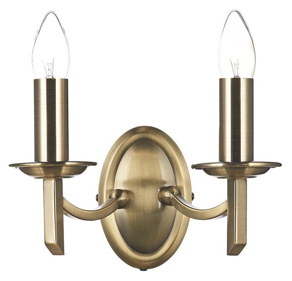 Där Lighting AMB0975 - Настенно осветително тяло AMBASSADOR 2xE14/40W/230V месинг