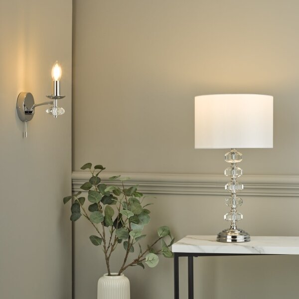 Där Lighting OLE0750 - Настенна лампа OLEANA 1xE14/40W/230V лъскав хром
