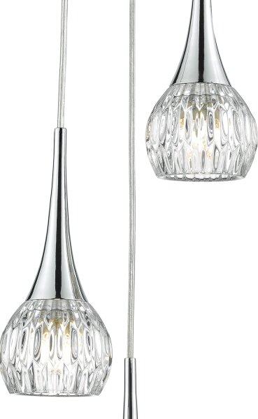 Där Lighting LYA0350 - Полилей на кабел LYALL 3xG9/40W/230V, лъскав хром