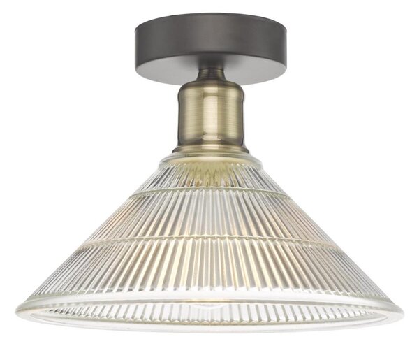 Där Lighting BOY0175 -Таванно осветително тяло BOYD 1xE27/60W/230V Ø 25 см месинг/прозрачно