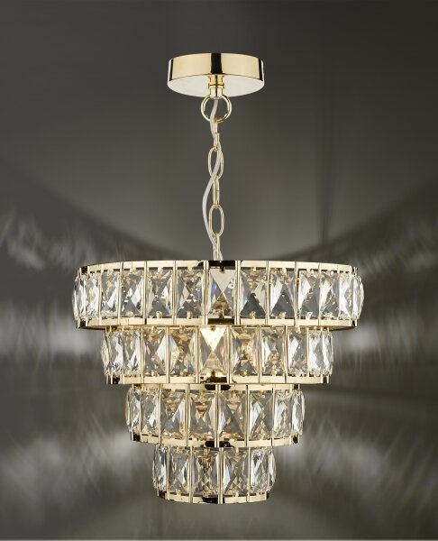 Där Lighting CER0135 - Полилей на верига CERYS 1xE27/60W/230V златист