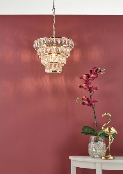 Där Lighting CER0135 - Полилей на верига CERYS 1xE27/60W/230V златист