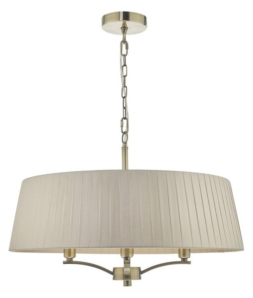 Där Lighting CRI0429 - Полилей на верига CRISTIN 4xE14/40W/230V месинг/таупе