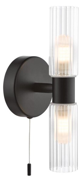 Där Lighting BOL0922 - Стенна лампа за баня BOLTON 2xG9/5W/230V IP44 черна