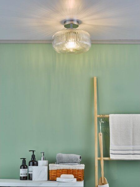 Där Lighting RIV5208 -Повърхностно монтиран плафон за баня RIVA 1xE27/60W/230V IP44 хром