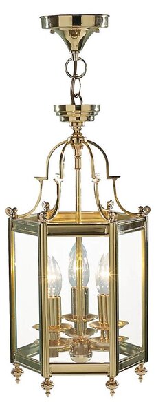 Där Lighting MOO0340 - Полилей на верига MOORGATE 3xE14/60W/230V месинг
