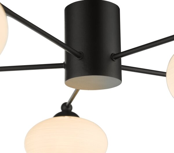 Där Lighting JAS5422 - Плафонен полилей JASPER 5xG9/25W/230V черен