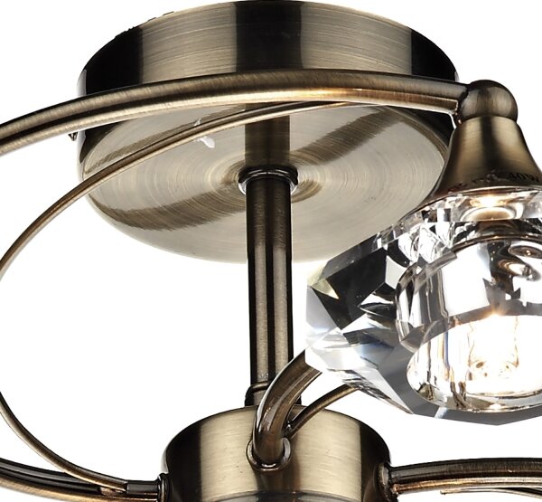 Där Lighting LUT0675 - Повърхностно монтиран полилей LUTHER 6xG9/40W/230V месинг