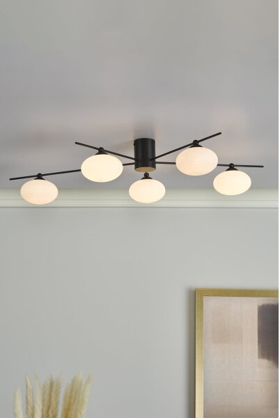 Där Lighting JAS5422 - Плафонен полилей JASPER 5xG9/25W/230V черен
