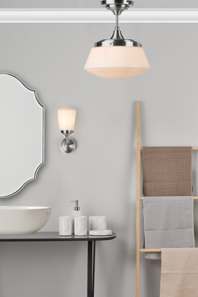 Där Lighting CAD0150 - Полилей за баня с повърхностен монтаж CADEN 1xE27/60W/230V IP44 лъскав хром