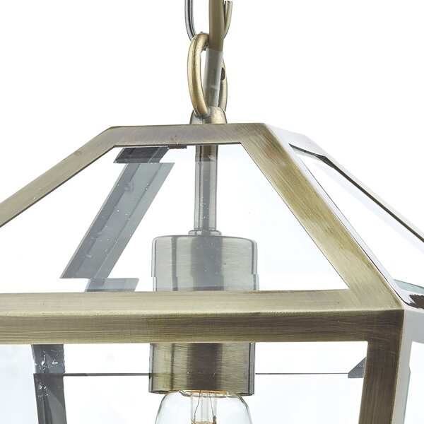 Där Lighting CHU0175 - Полилей на верига CHURCHILL 1xE27/60W/230V месинг