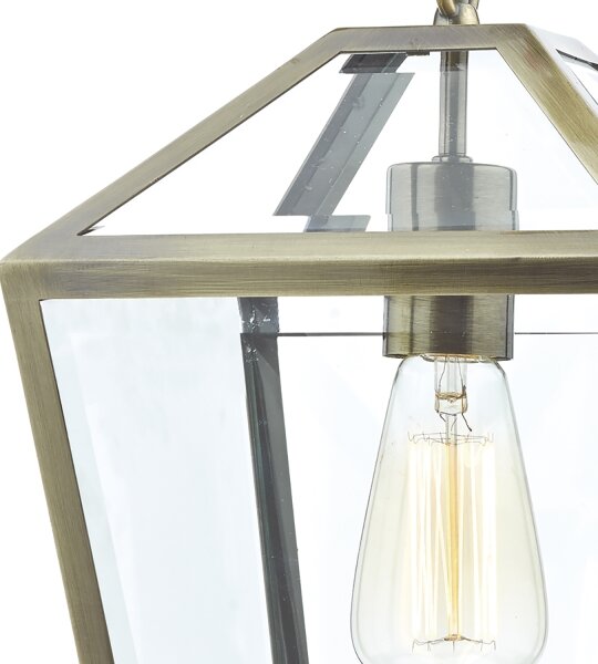 Där Lighting CHU0175 - Полилей на верига CHURCHILL 1xE27/60W/230V месинг