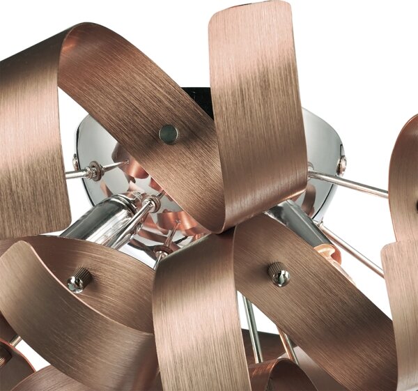 Där Lighting RAW0464 - Таванно осветително тяло RAWLEY 4xG9/25W/230V медно