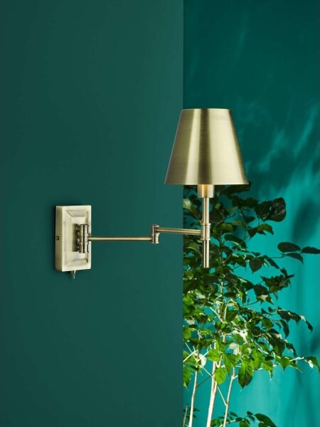 Där Lighting KEN0775 -Гъвкава стенна лампа KENSINGTON 1xE14/25W/230V месинг