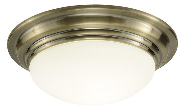 Där Lighting BAR5275 - Таванно осветително тяло за баня BARCLAY 1xE27/60W/230V Ø 31 см месинг