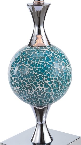 Där Lighting ELS4223 - Настолна лампа ELSA 1xE27/40W/230V синя/лъскав хром