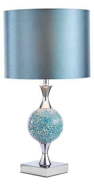 Där Lighting ELS4223 - Настолна лампа ELSA 1xE27/40W/230V синя/лъскав хром