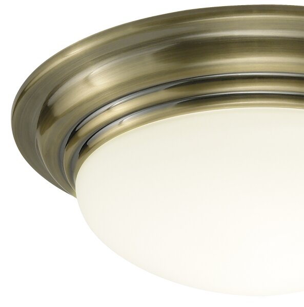 Där Lighting BAR5275 - Таванно осветително тяло за баня BARCLAY 1xE27/60W/230V Ø 31 см месинг