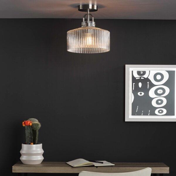 Där Lighting LEN4846 - Повърхностно монтиран полилей LENKA 1xE27/60W/230V матов хром