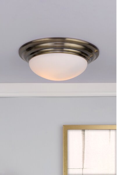 Där Lighting BAR5275 - Таванно осветително тяло за баня BARCLAY 1xE27/60W/230V Ø 31 см месинг
