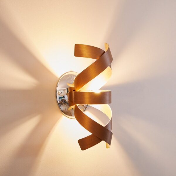 Där Lighting RAW0764 - Стенно осветително тяло RAWLEY 1xG9/25W/230V медно