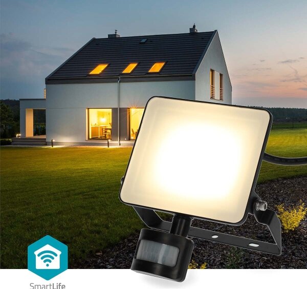 Nedis WIFILOFS21FBK- LED прожектор SmartLife с димер 20W/230V 3000-6500K IP44 Wi-Fi