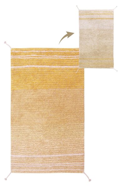 Памучен килим в цвят жълта охра 80x140 cm Twin Amber – Lorena Canals