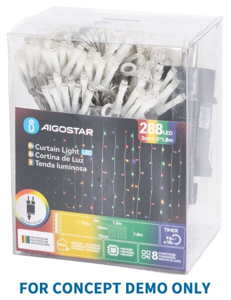 Aigostar - LED външен коледен гирлянд 750xLED/8 функции 78m IP44 многоцветен