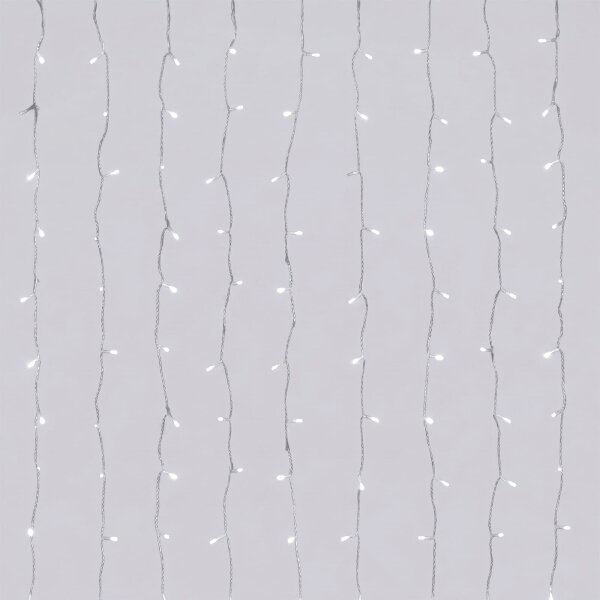 Aigostar-LED Външна коледна гирлянда 192xLED/8 функции 4,5x1,2m IP44 студено бяла