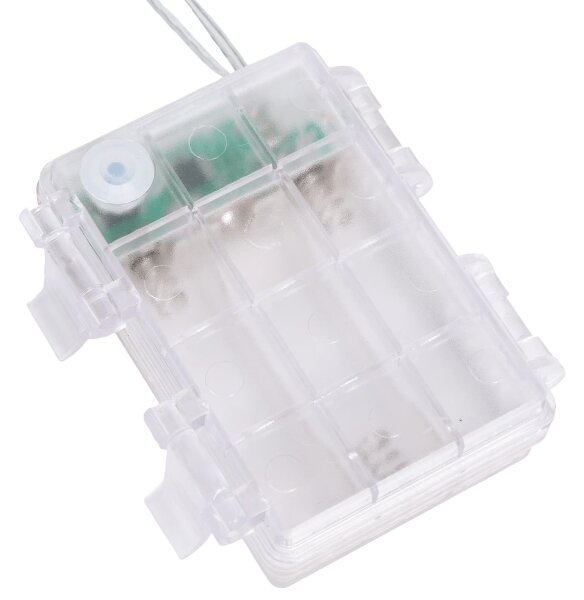Aigostar- LED външна коледна декорация 120xLED/3xAA/8 функции 80 см IP44 Santa/топла