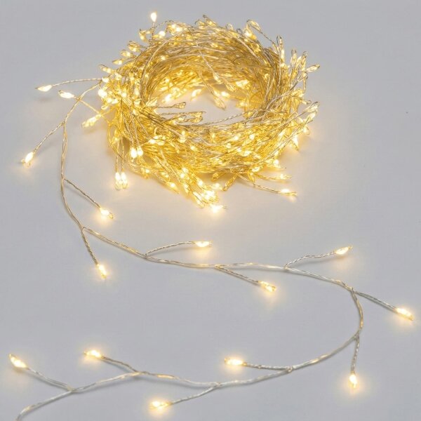 Aigostar - LED външна коледна верига 100xLED/8 функции 3xAA 3,3m IP44 топла бяла