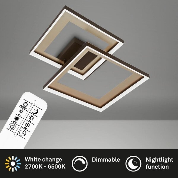 Briloner 3567-017 - LED димируемо таванно осветително тяло LED/25W/230V 3000-6500K 56,8x48cm+ДУ